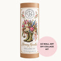 Collage Art Kit | Create Your Own Poster | Blooming Marvellous Wellington Boots | Perfect Gift Idea