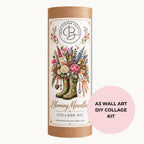 Collage Art Kit | Create Your Own Poster | Blooming Marvellous Wellington Boots | Perfect Gift Idea
