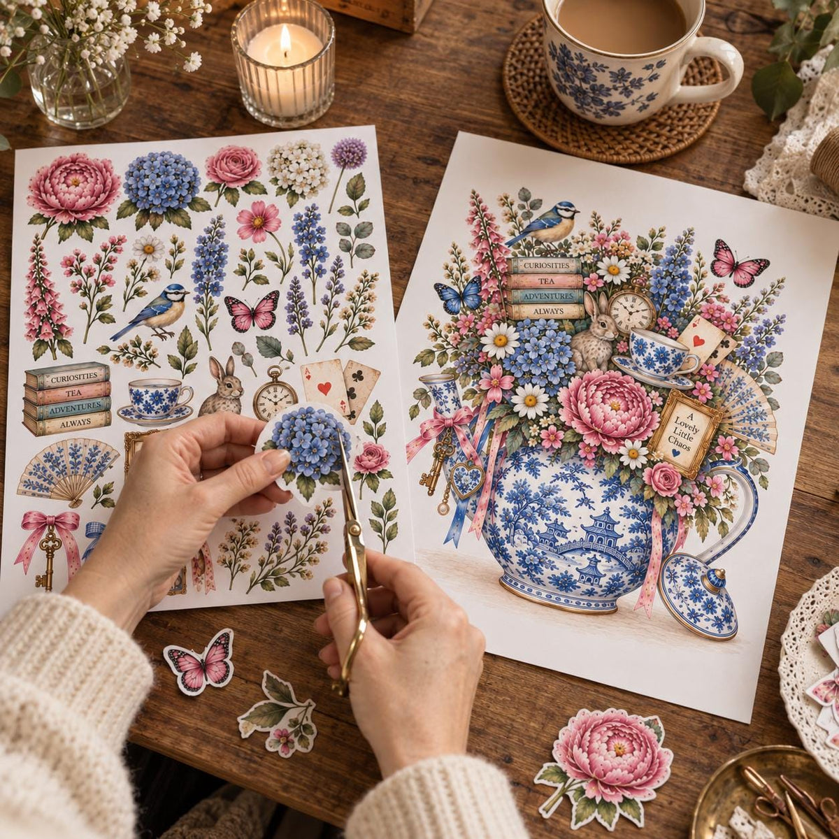 Collage Art Kit | Create Your Own Poster | Tea and Other Shenanigans | Perfect Gift Idea