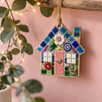 Mini Mosaic Craft Kit – 4 Mosaic Hanging Decorations – Heart, House, Bird & Star