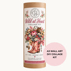 Collage Art Kit | Create Your Own Poster | Wild at Heart Cowgirl Floral | Perfect Gift Idea