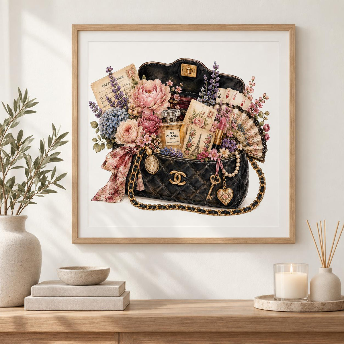 Collage Art Kit | Create Your Own Poster | Ooh La La French Handbag | Perfect Gift Idea