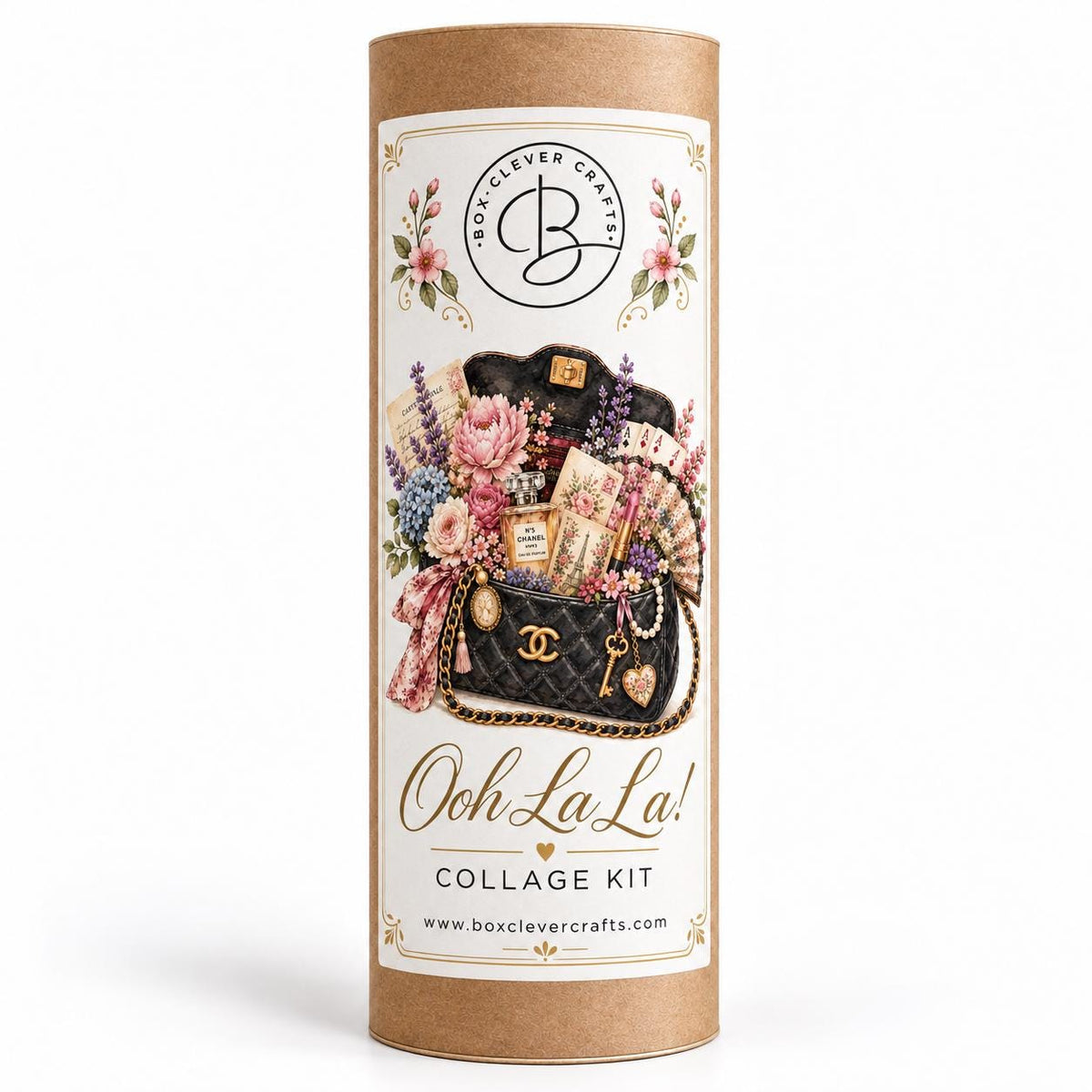 Collage Art Kit | Create Your Own Poster | Ooh La La French Handbag | Perfect Gift Idea