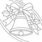 Kinusaiga Fabric Mosaic Christmas Bell Kit | Christmas Craft Kit for Adults | Festive Wall Art | Beginners No Sew Craft Gift