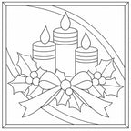 Kinusaiga Fabric Mosaic Christmas Candle Kit | Christmas Craft Kit for Adults | Festive Wall Art | Beginners No Sew Craft Gift