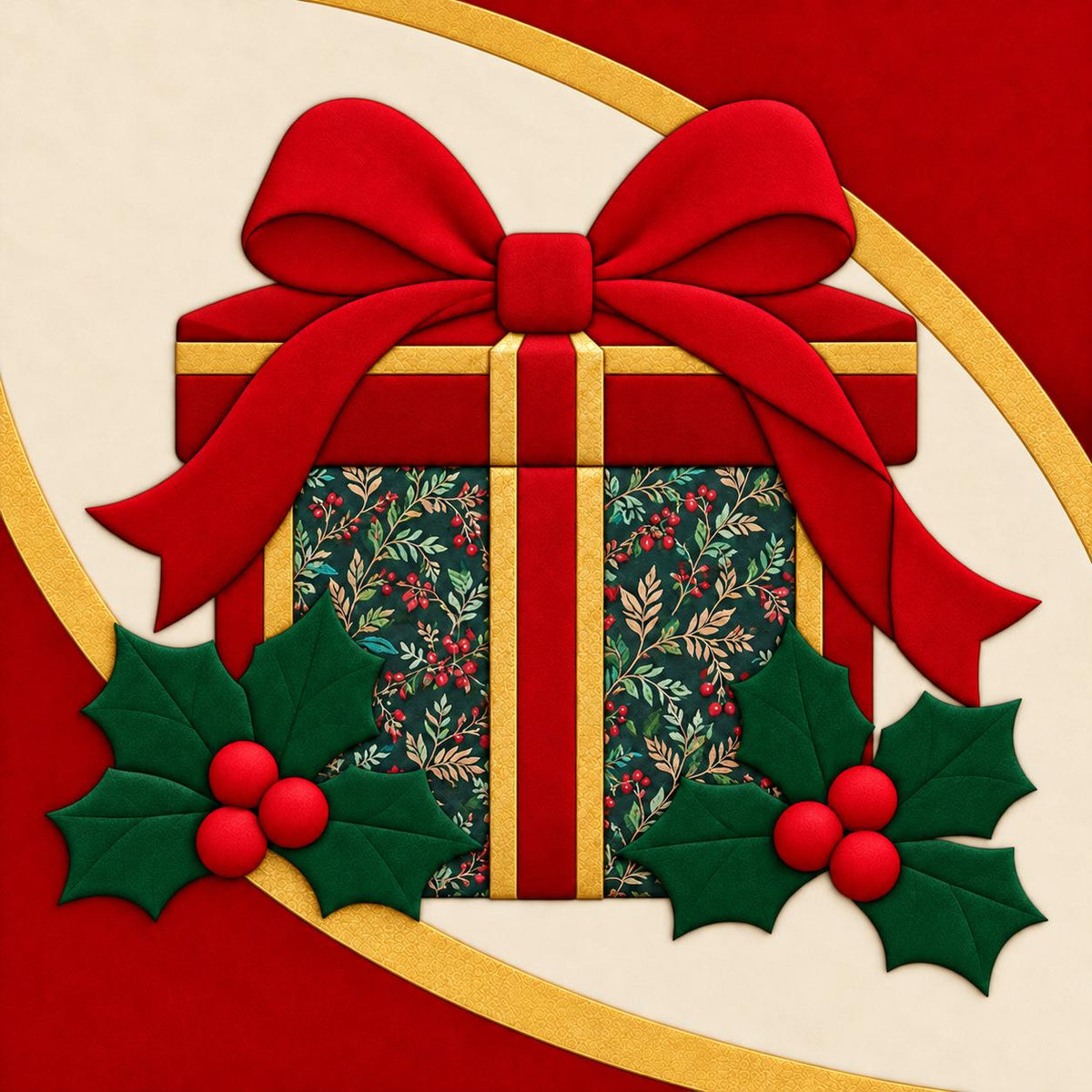 Kinusaiga Fabric Mosaic Christmas Kits Bulk Buy | Christmas Craft Kit for Adults | Festive Wall Art | Beginners No Sew Craft Gift