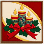 Kinusaiga Fabric Mosaic Christmas Kits Bulk Buy | Christmas Craft Kit for Adults | Festive Wall Art | Beginners No Sew Craft Gift