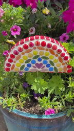 Little Rainbow Flower Pop Mosaic Kit – DIY Garden Mosaic Craft Kit for Beginners
