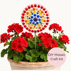 Rainbow Dot Flower Pop Mosaic Kit – DIY Garden Mosaic Craft Kit for Beginners